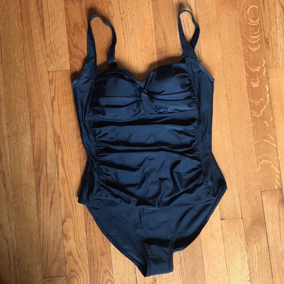 Other - Black one piece rouched swimsuit